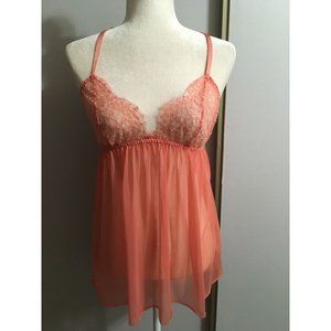Victoria's Secret Large Peach Babydoll Sexy Nightie Lingerie